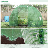 easycomfort easycomfort serra a tunnel con porta avvolgibile e finestre copertura pe e struttura in acciaio 1 5x3x2m verde