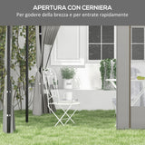 easycomfort easycomfort set 2 pareti per gazebo 3x6m e 3x3 m in tessuto oxford con finestre e cerniere 295x195cm grigio