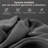 easycomfort easycomfort set 2 sedie da pranzo imbottite in velluto con schienale ergonomico senza braccioli grigio