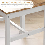 easycomfort easycomfort set 4 sedie per cucina e soggiorno con schienale a croce in legno di pino 41x46 5x86 cm