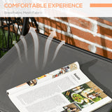 easycomfort easycomfort set da giardino 3 pezzi in acciaio con 2 sedie pieghevoli in tessuto traspirante e tavolo rotondo