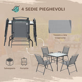 immagine-5-easycomfort-easycomfort-set-tavolo-con-4-sedie-da-giardino-pieghevoli-e-foro-per-ombrellone-nero