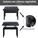 easycomfort easycomfort sgabello per pianoforte con vano contenitore e altezza regolabile nero ean 8055776913476