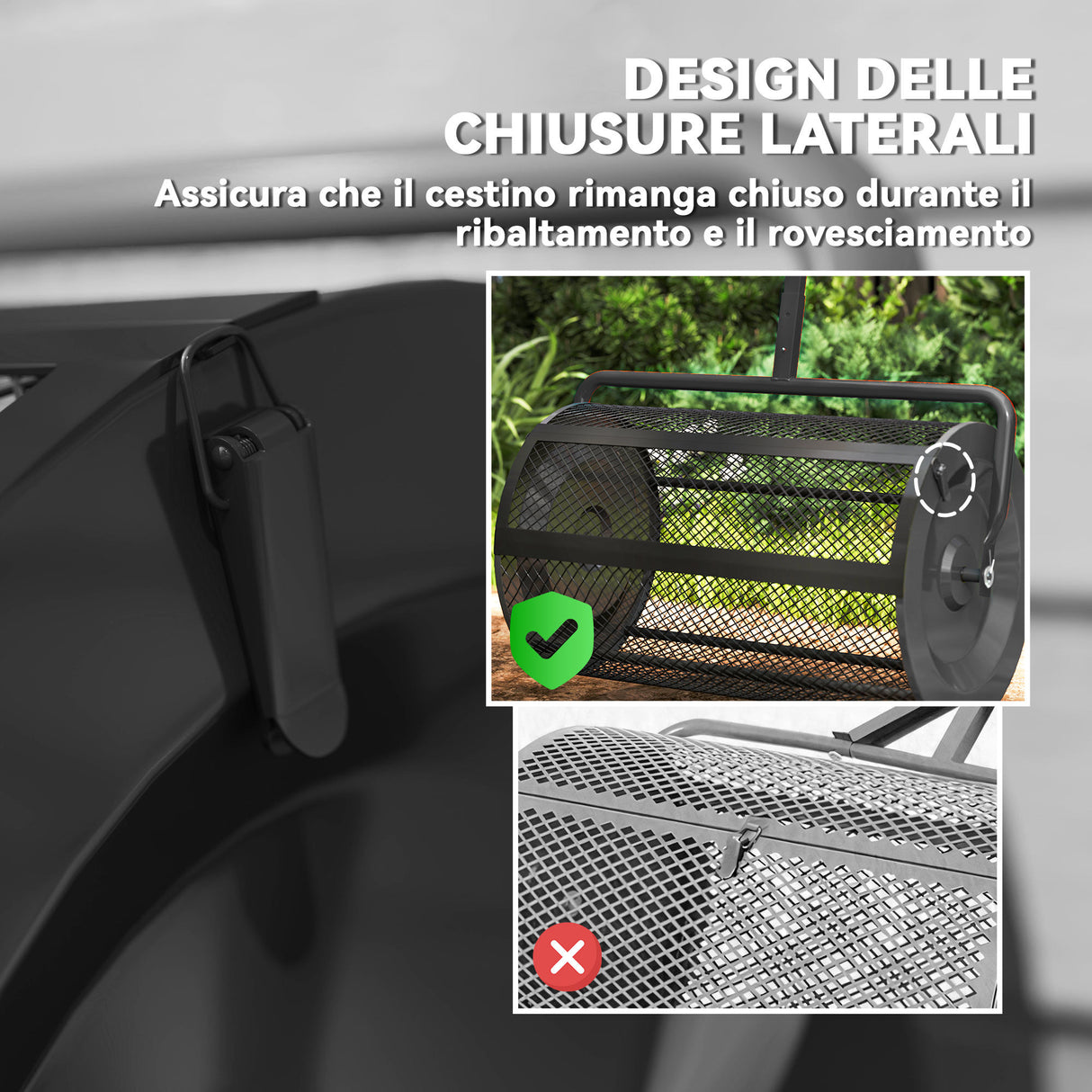 easycomfort easycomfort spandiconcime da 75l in metallo con manico regolabile a t e maniglia imbottita 70x40x112 cm nero