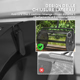 easycomfort easycomfort spandiconcime da 75l in metallo con manico regolabile a t e maniglia imbottita 70x40x112 cm nero