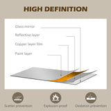 easycomfort easycomfort specchio ad arco per casa e ufficio con montaggio a parete in vetro e metallo 62x2 5x110 cm nero