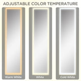 easycomfort easycomfort specchio da terra e da parete con luce led regolabile e telecomando 40x37x156 5cm