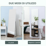 easycomfort easycomfort specchio da terra e parete con struttura in alluminio per camera ingresso e bagno 45x37x158 5cm