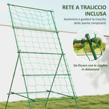 easycomfort easycomfort supporto per pomodori a forma di a a livelli regolabili con rete in acciaio pe e pp 101x133x227 cm verde