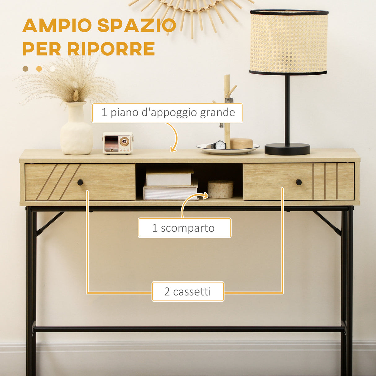 immagine-5-easycomfort-easycomfort-tavolo-consolle-in-legno-e-metallo-stile-industriale-con-2-cassetti-110x29-5x78cm-naturale