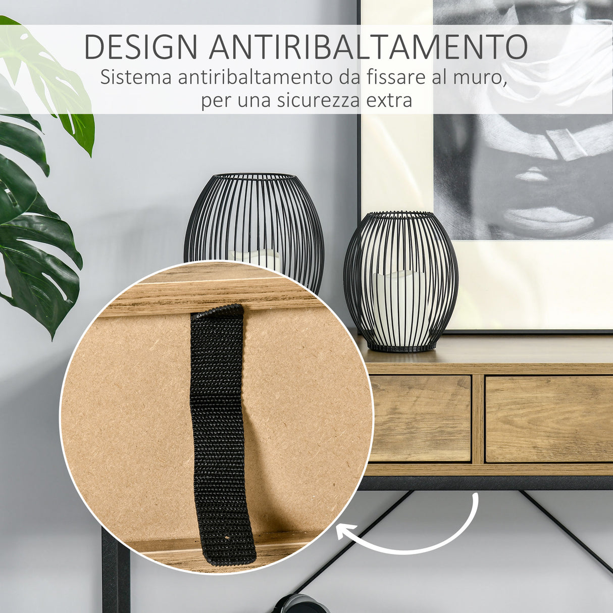 easycomfort easycomfort tavolo consolle stile vintage in metallo e legno con 2 cassetti e mensola 100x35x76 5cm marrone