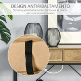 easycomfort easycomfort tavolo consolle stile vintage in metallo e legno con 2 cassetti e mensola 100x35x76 5cm marrone