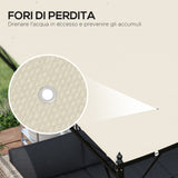 easycomfort easycomfort telo di ricambio per pergola da giardino 2 5x3 m con 8 fori di drenaggio in poliestere 297x243 cm beige