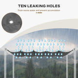 easycomfort easycomfort tettuccio di ricambio per gazebo da giardino 3x3 m con 10 fori copertura in poliestere grigio