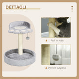 easycomfort easycomfort tiragraffi per gatti con lettini corda in juta e peluche 41x41x44 cm grigio chiaro