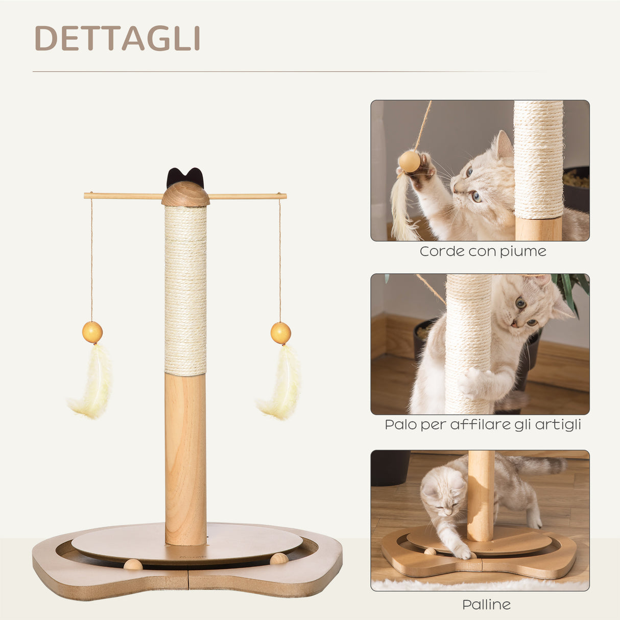 immagine-5-easycomfort-easycomfort-tiragraffi-per-gattini-fino-5kg-con-piume-palline-e-accessori-in-legno-40x37x51cm-marronebeige