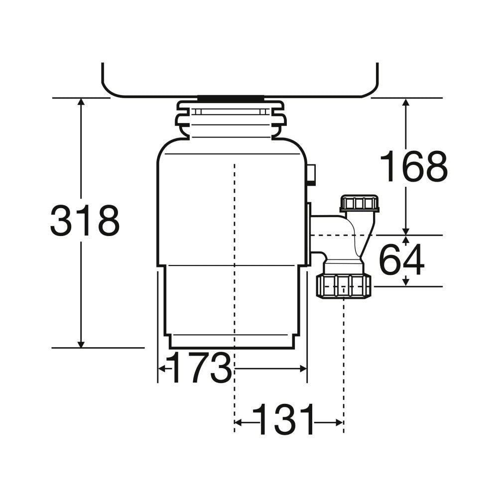 in sink erator dissipatore di rifiuti alimentari tritarifiuti insinkerator serie m mod 56