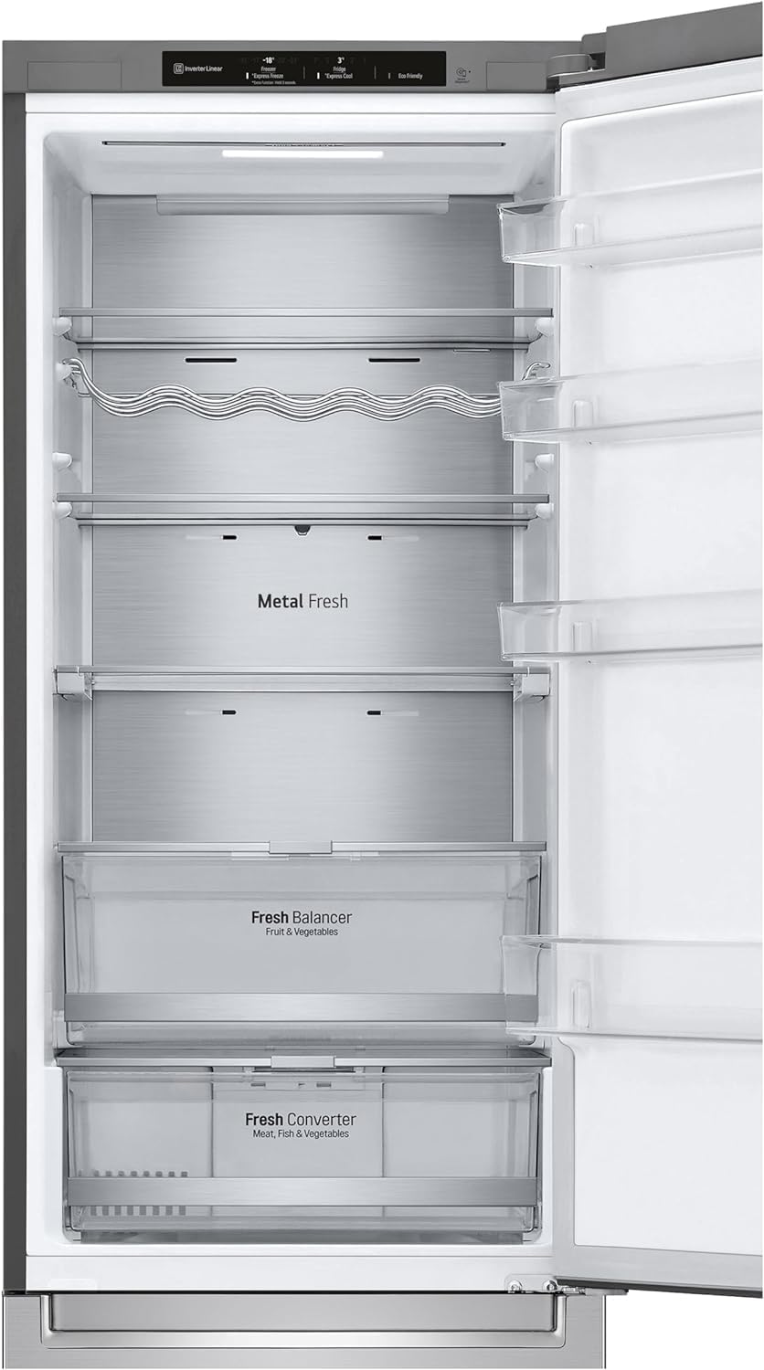lg frigorifero combinato lg gbb72nsvcn1 384 litri classe c a203xl595xp675 total no frost inox ean 8806091825261