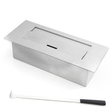 camino a bioetanolo biocamino da terra cambridge in legno bianco 110x37x102h