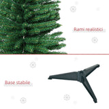 easycomfort easycomfort albero di natale artificiale 150 cm con rami realistici albero di natale alto e stretto con base in plastica verde