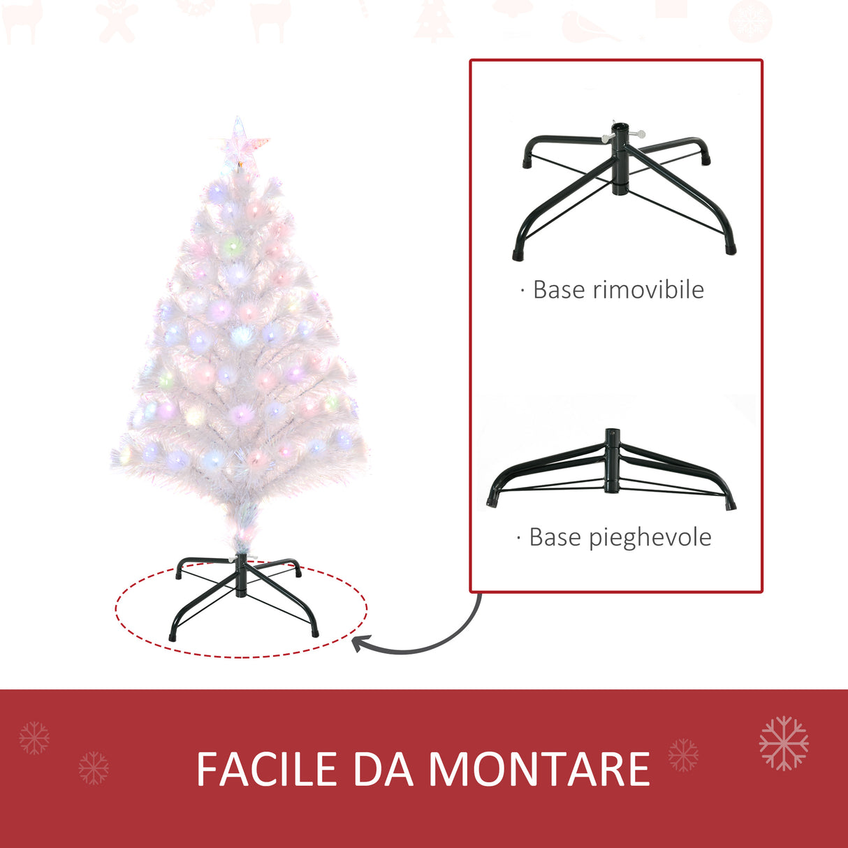 immagine-6-easycomfort-easycomfort-albero-di-natale-artificiale-con-luci-led-colorate-e-fibre-ottiche-90-rami-base-in-metallo-pieghevole-90cm-bianco