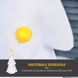 easycomfort easycomfort albero di natale bianco gonfiabile 245cm gigante e impermeabile con luci a led decorazione natalizia per esterni