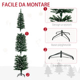 immagine-6-easycomfort-easycomfort-albero-di-natale-innevato-artificiale-alto-e-stretto-con-570-rami-base-rimovibile-e-pieghevole-53x190cm-verde