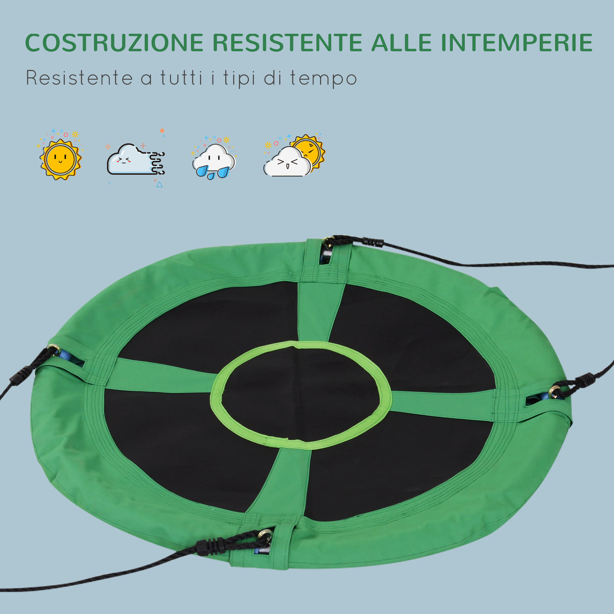 immagine-6-easycomfort-easycomfort-altalena-da-giardino-per-bambini-a-nido-verde-e-nero-diametro-100cm