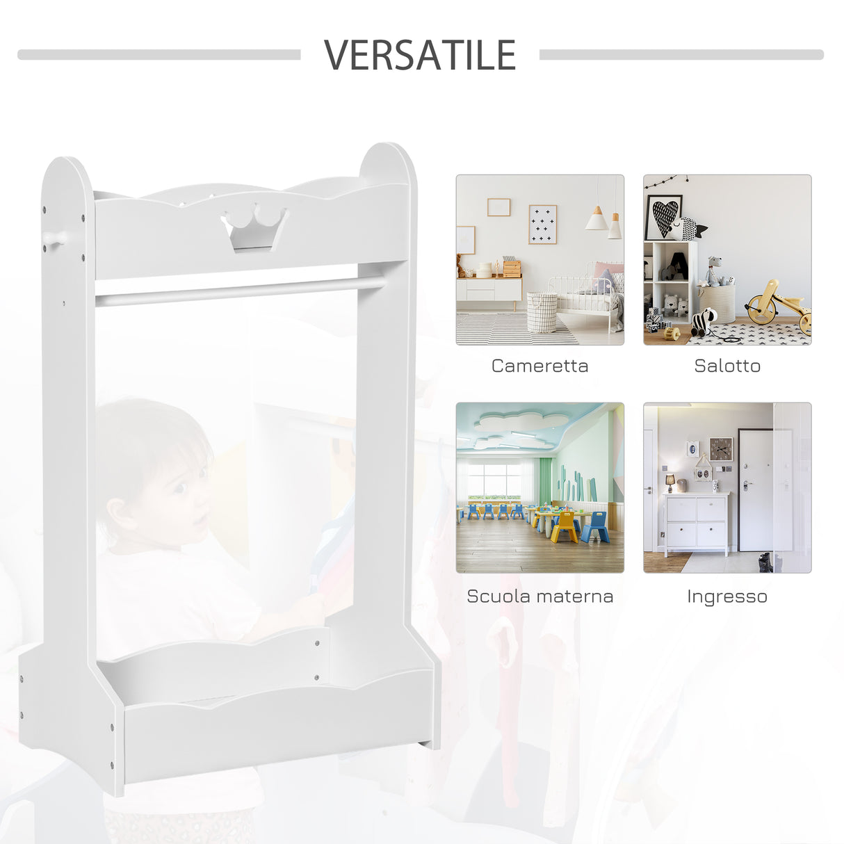 immagine-6-easycomfort-easycomfort-appendiabiti-per-bambini-con-ripiani-e-ganci-laterali-arredamento-per-cameretta-in-legno-70-5x37x103cm-bianco