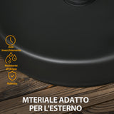 easycomfort easycomfort base per ombrellone da giardino in plastica pp max 18kg di peso 45x33 cm nero