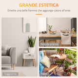 easycomfort easycomfort camino bioetanolo in metallo e vetro 3h di combustione con serbatoio 1 5l e copertura 25m 60x26x50 cm nero