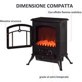 easycomfort easycomfort camino elettrico da terra con effetto fiamma potenza 1000w 2000w in abs e vetro 452854cm nero ean 8054111849036