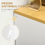 easycomfort easycomfort cassettiera a 3 cassetti in truciolato bianco per camera da letto studio e soggiorno 70lx37x75cm