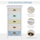 easycomfort easycomfort cassettiera mobiletto vintage con 5 cassetti stile shabby bagno ingresso camera 46 34 97 5cm bianco