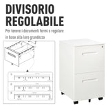 immagine-6-easycomfort-easycomfort-cassettiera-ufficio-con-ruote-schedario-portadocumenti-a-2-cassetti-con-serratura-e-2-chiavi-in-acciaio-39x48x67cm-bianco