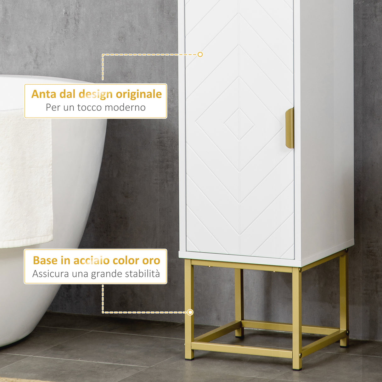 immagine-6-easycomfort-easycomfort-colonna-bagno-con-2-armadietti-e-ripiano-in-mdf-e-acciaio-30x30x170-7cm-bianco-e-oro