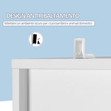 easycomfort easycomfort colonna bagno salvaspazio in legno con specchio e apertura a pressione 30x28x170cm bianco