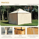 immagine-6-easycomfort-easycomfort-gazebo-da-giardino-3-x-3m-con-4-tende-laterali-e-doppio-tetto-beige