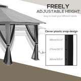easycomfort easycomfort gazebo pieghevole 4x4 con borsa da trasporto picchetti funi e sacchi di sabbia inclusi 392x392x283 cm grigio