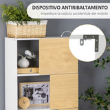 immagine-6-easycomfort-easycomfort-libreria-moderna-con-scaffali-asimmetrici-e-ante-soft-close-63x22x166cm-bianco-e-naturale