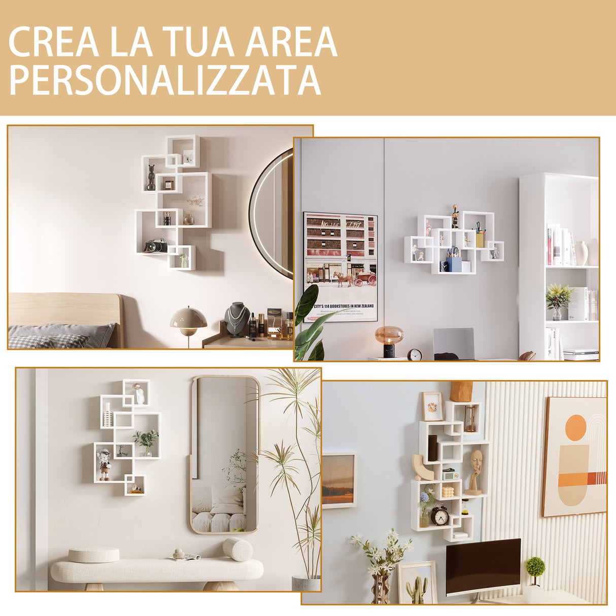 immagine-6-easycomfort-easycomfort-libreria-moderna-sospesa-con-5-cubi-intrecciati-in-legno-49-5x10-2x86cm-bianco