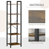 immagine-6-easycomfort-easycomfort-libreria-stile-industriale-a-5-scaffali-in-legno-e-acciaio-40x30x154cm-marrone-rustico