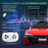 easycomfort easycomfort macchina elettrica per bambini 5 anni max licenza audi con pulsanti cinture e fari 103x58x41 cm rossa e nera