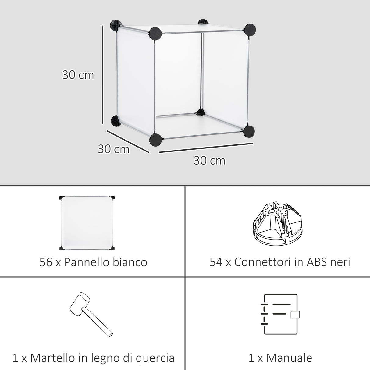 immagine-6-easycomfort-easycomfort-mobile-scarpiera-modulare-salvaspazio-16-cubi-30x30x30-cm-in-acciaio-e-pp-125x32x125-cm-trasparente