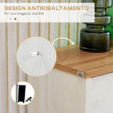 easycomfort easycomfort mobile scarpiera salvaspazio in truciolato con 3 cassetti e 2 ripiani interni regolabili 70x23 5x122 cm bianco