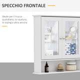 easycomfort easycomfort mobiletto armadietto a muro con specchio da bagno cucina in mdf 56 x 13 x 58cm bianco ean 8054111840576