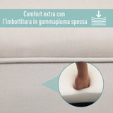easycomfort easycomfort panca fondo letto con braccioli arrotolati panca imbottita per camera da letto grigio 102x36x51cm ean 8054144135427