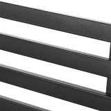 easycomfort easycomfort panchina da esterno in metallo impermeabile nero panca da giardino a due posti 127 x 62 x 82cm max 240kg