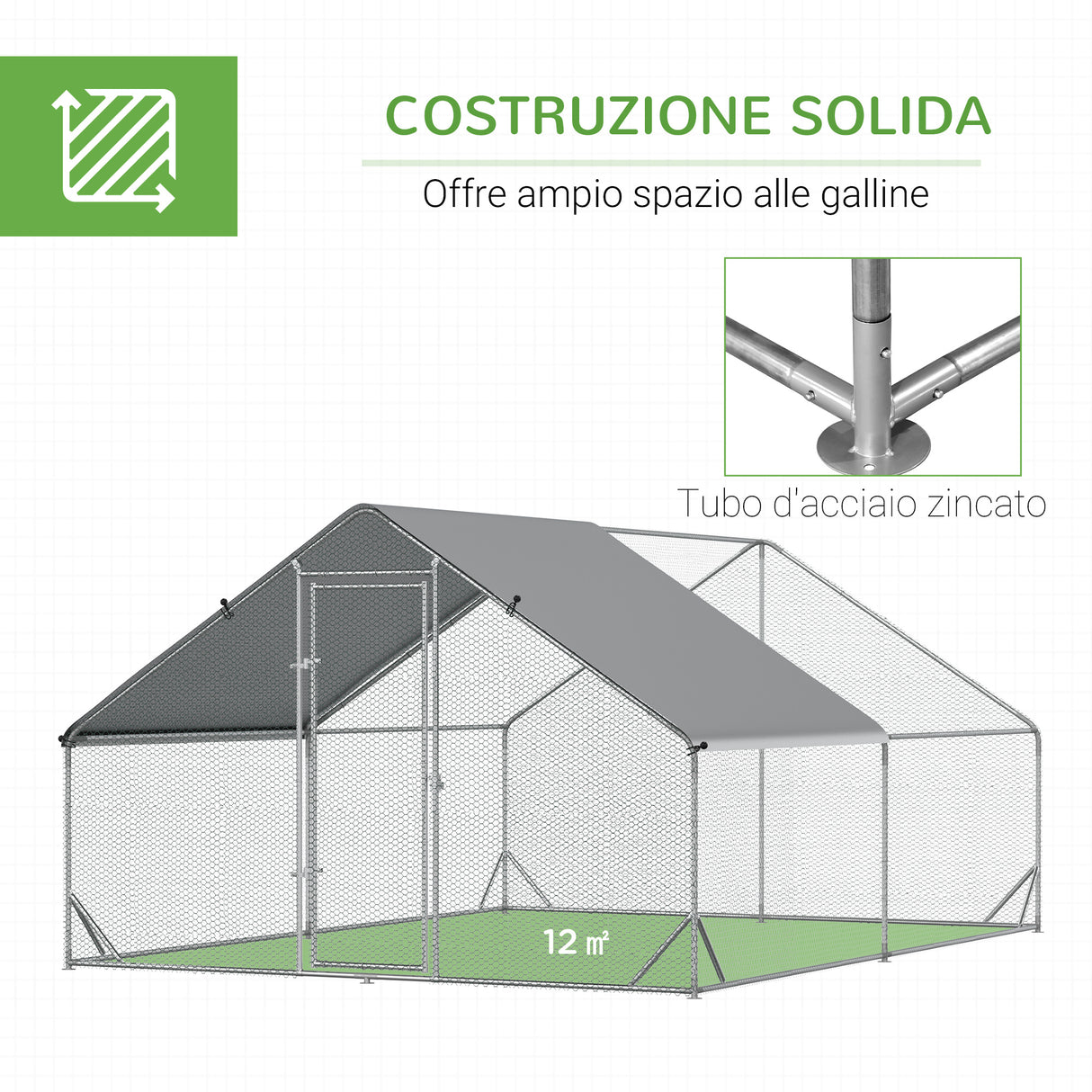 immagine-6-easycomfort-easycomfort-pollaio-da-giardino-con-telaio-zincato-copertura-impermeabile-e-rete-esagonale-3x4x2-m-argento