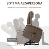 easycomfort easycomfort poltrona alzapersona reclinabile 150 max con telecomando e poggiapiedi 75x93x110 cm marrone